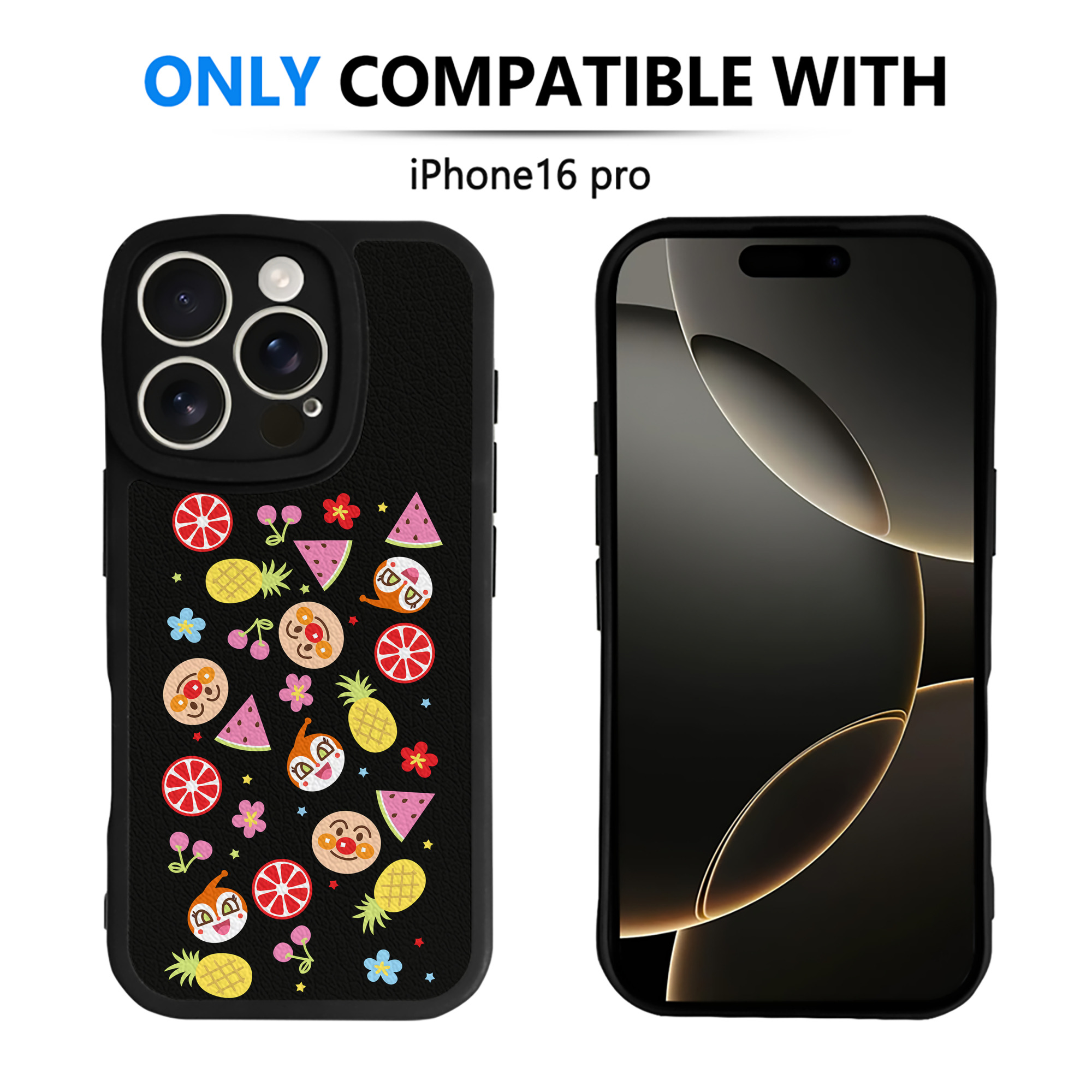 （画像用） アンパンマン Anpanman 【iPhone 16シリーズ対応】シリコンスマホケース（レザー調） 材質：シリコン